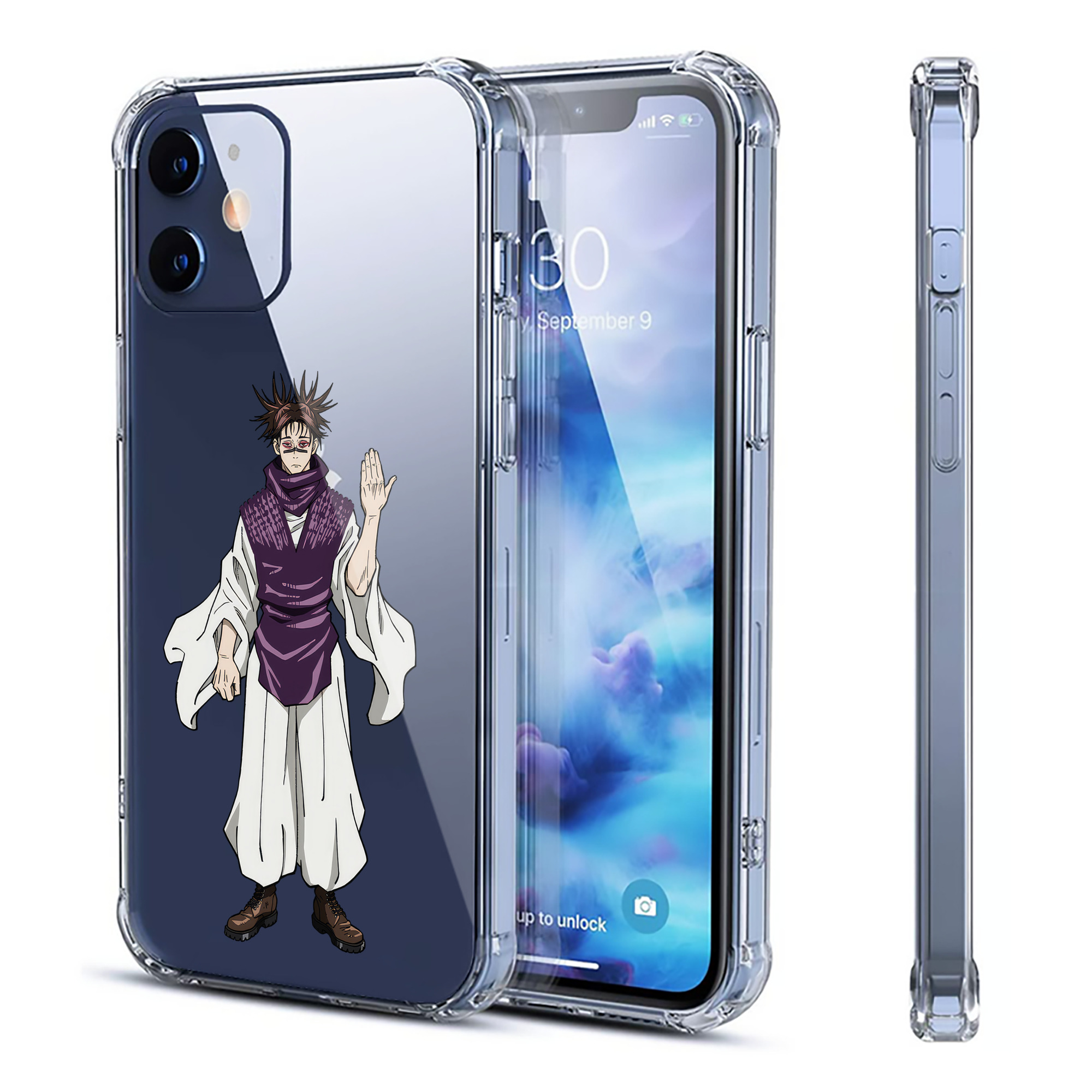 （画像用） 呪術廻戦 Jujutsu Kaisen 【iPhone 12シリーズ対応】透明スマホケース（クリアソフトケース）